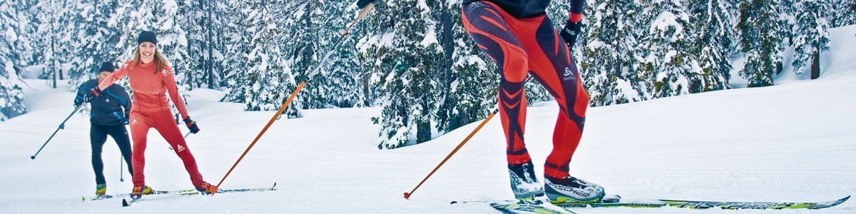 Skifahrer Langlauf Nahaufnahme